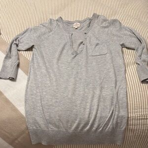 Banana Republic Factory Heather Gray Women's Crew Neck Sweater